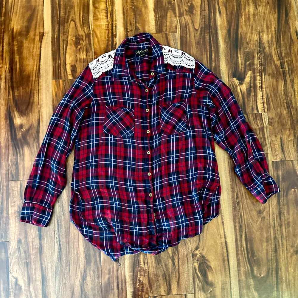 Flannel Button down top